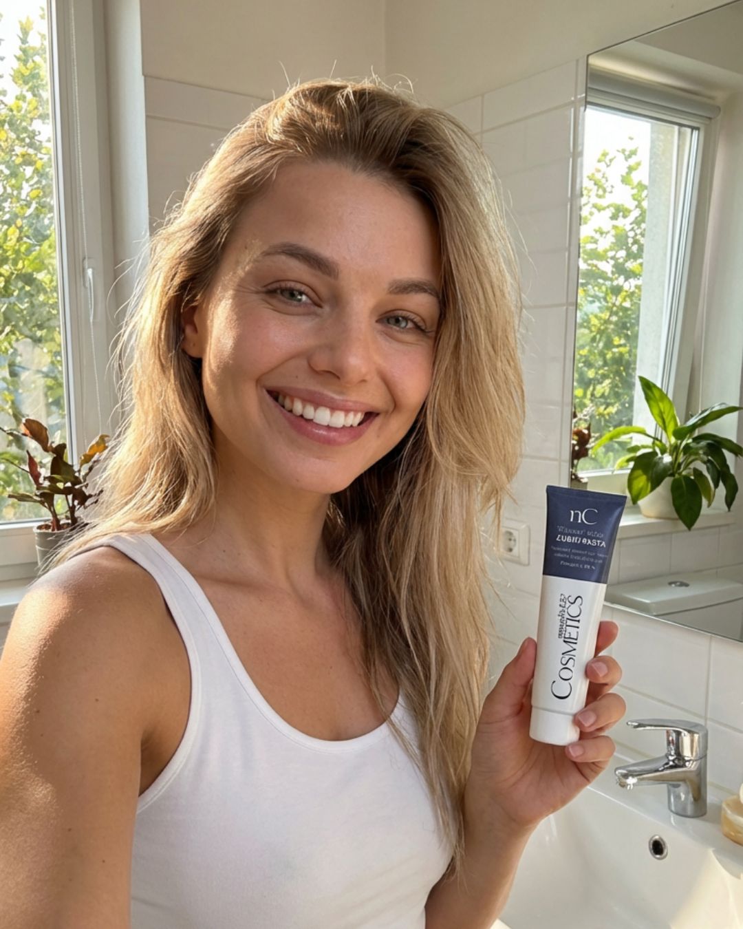 Veganská přírodní bělicí zubní pasta nanoSPACE